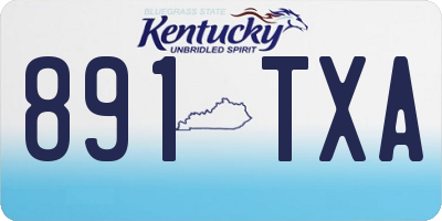 KY license plate 891TXA