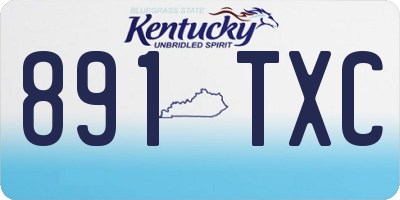 KY license plate 891TXC