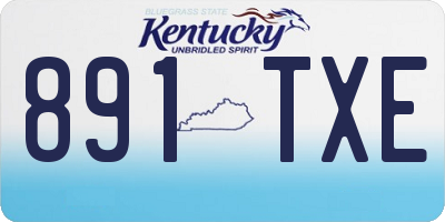 KY license plate 891TXE