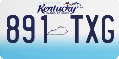 KY license plate 891TXG