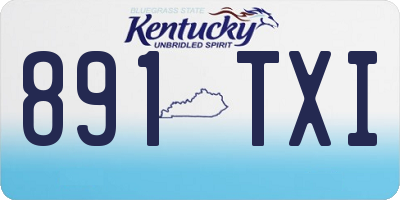 KY license plate 891TXI
