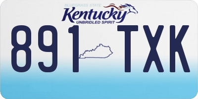 KY license plate 891TXK