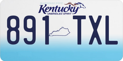 KY license plate 891TXL