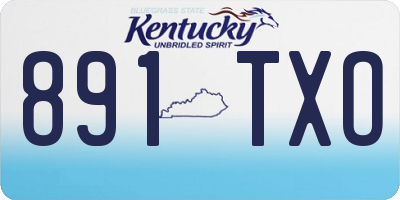 KY license plate 891TXO