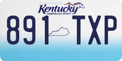 KY license plate 891TXP