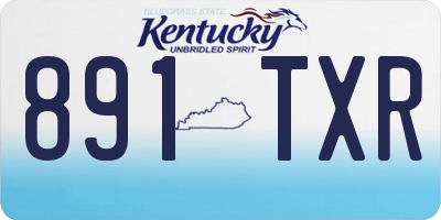 KY license plate 891TXR