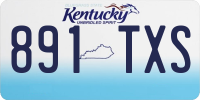 KY license plate 891TXS