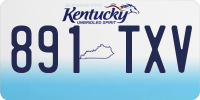 KY license plate 891TXV