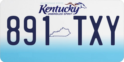 KY license plate 891TXY