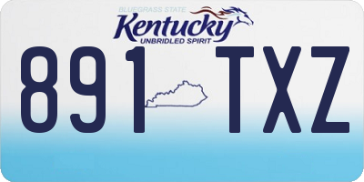 KY license plate 891TXZ