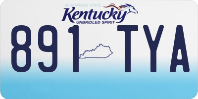 KY license plate 891TYA