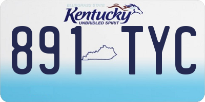 KY license plate 891TYC