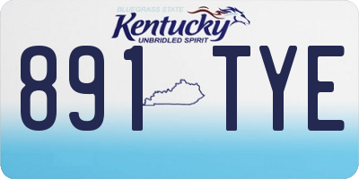 KY license plate 891TYE