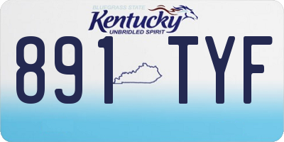KY license plate 891TYF