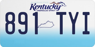 KY license plate 891TYI