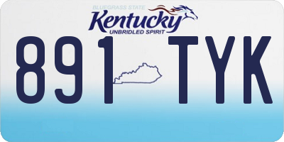 KY license plate 891TYK