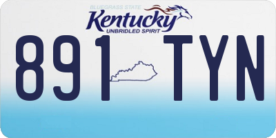 KY license plate 891TYN