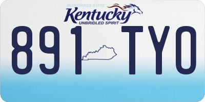 KY license plate 891TYO