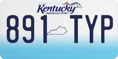 KY license plate 891TYP