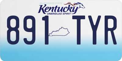KY license plate 891TYR