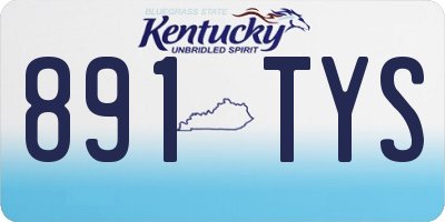 KY license plate 891TYS
