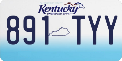 KY license plate 891TYY