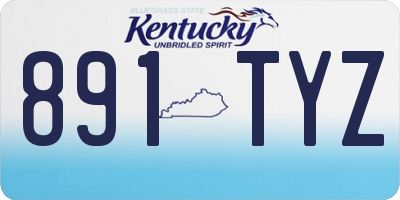 KY license plate 891TYZ