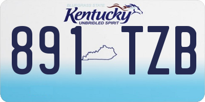 KY license plate 891TZB