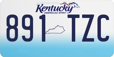 KY license plate 891TZC