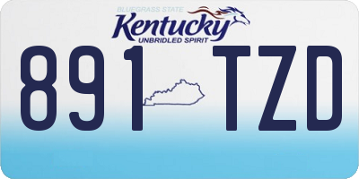 KY license plate 891TZD