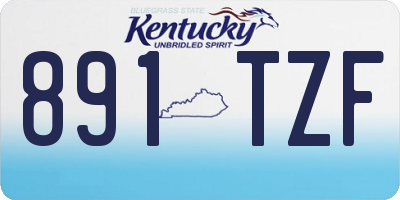 KY license plate 891TZF