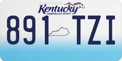 KY license plate 891TZI