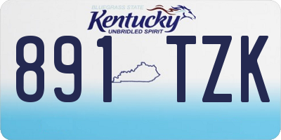 KY license plate 891TZK