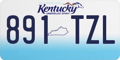 KY license plate 891TZL
