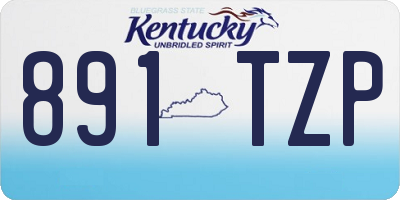 KY license plate 891TZP