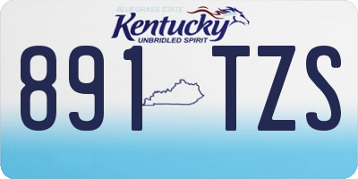 KY license plate 891TZS