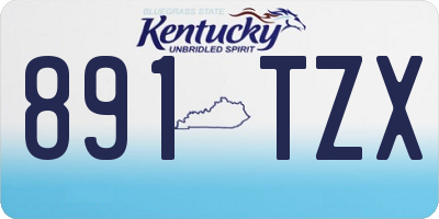 KY license plate 891TZX