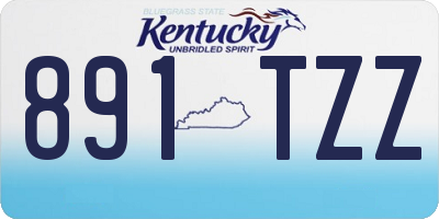 KY license plate 891TZZ