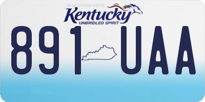 KY license plate 891UAA