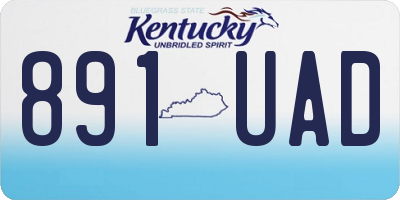 KY license plate 891UAD
