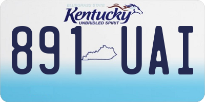 KY license plate 891UAI