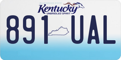 KY license plate 891UAL