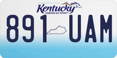 KY license plate 891UAM