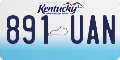 KY license plate 891UAN