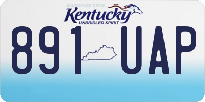 KY license plate 891UAP