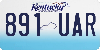 KY license plate 891UAR