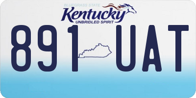 KY license plate 891UAT