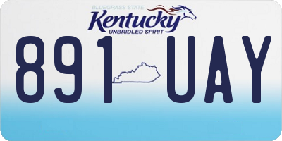 KY license plate 891UAY