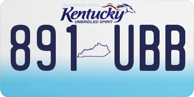 KY license plate 891UBB