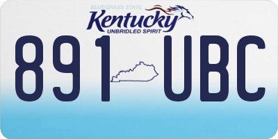 KY license plate 891UBC